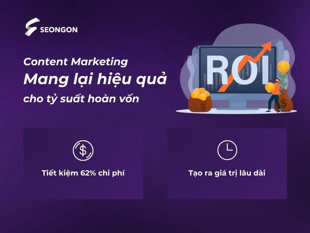 Lợi ích của content Marketing rõ rệt nhất là khả năng tối ưu hóa ROI
