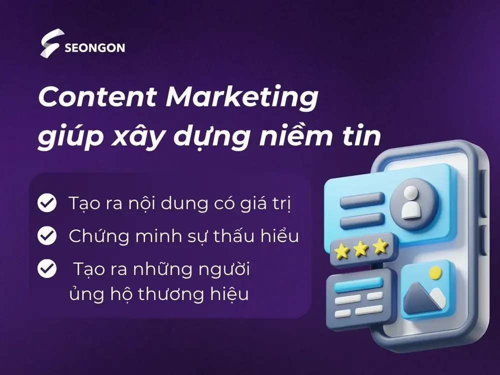 Lợi ích của content Marketing là giúp xây dựng mối quan hệ bền chặt