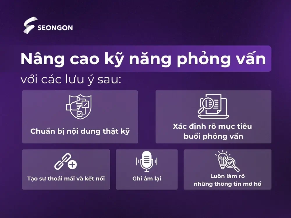Một vài lưu ý để nâng cao kỹ năng phỏng vấn