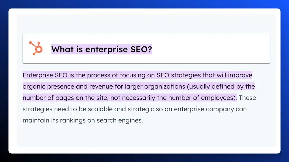 Phân tích các đoạn nội dung được AI trích dẫn của HubSpot
