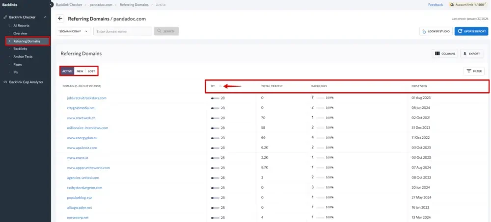 Referring domains mất uy tín
