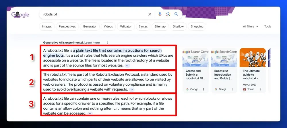 Thử nghiệm 2: Tối ưu với từ khóa robots.txt