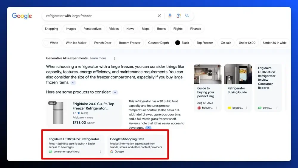 Thương mại điện tử trong AI Overviews