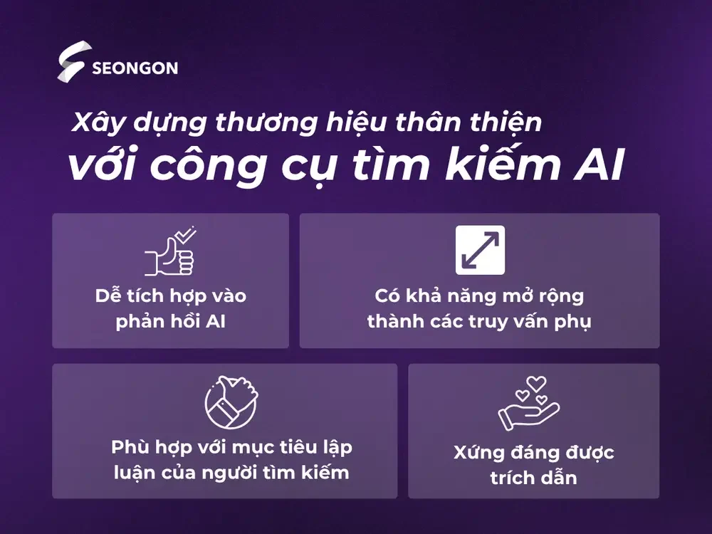 Tăng độ nhận diện thương hiệu bằng cách xây dựng thân thiện với công cụ tiềm kiếm AI