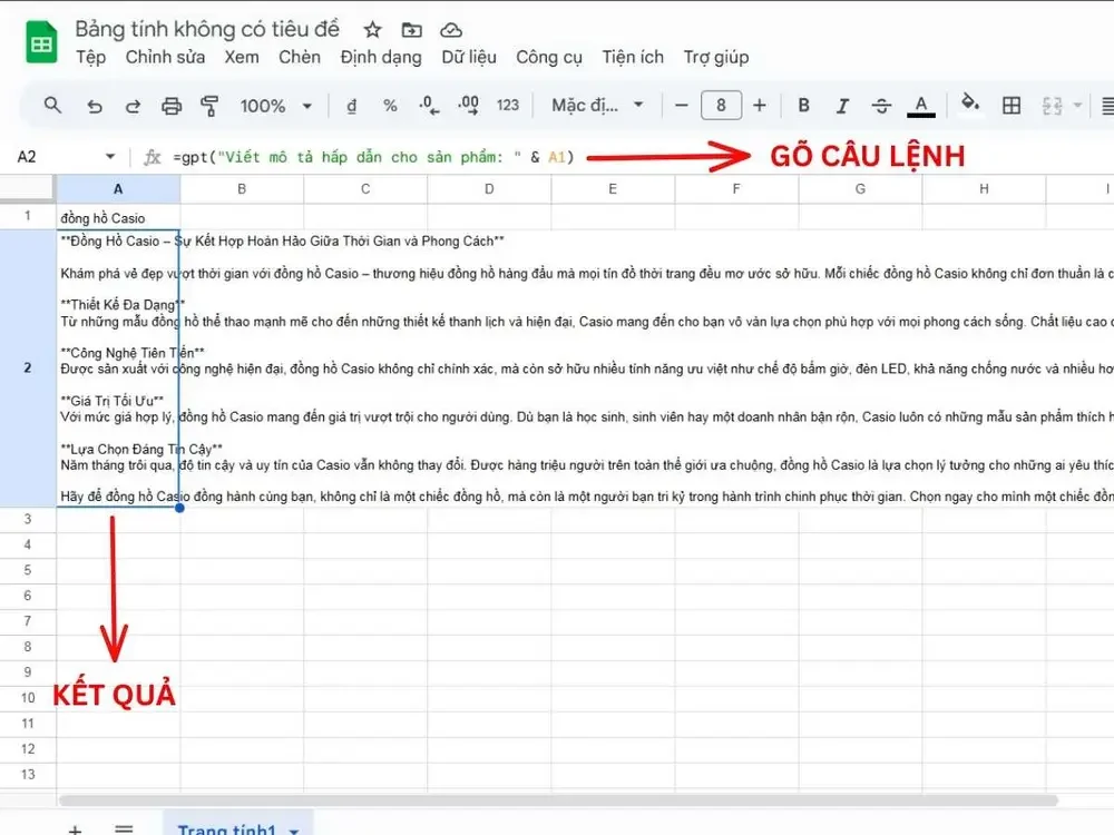Cách gõ câu lệnh yêu cầu ChatGPT tạo nội dung mới