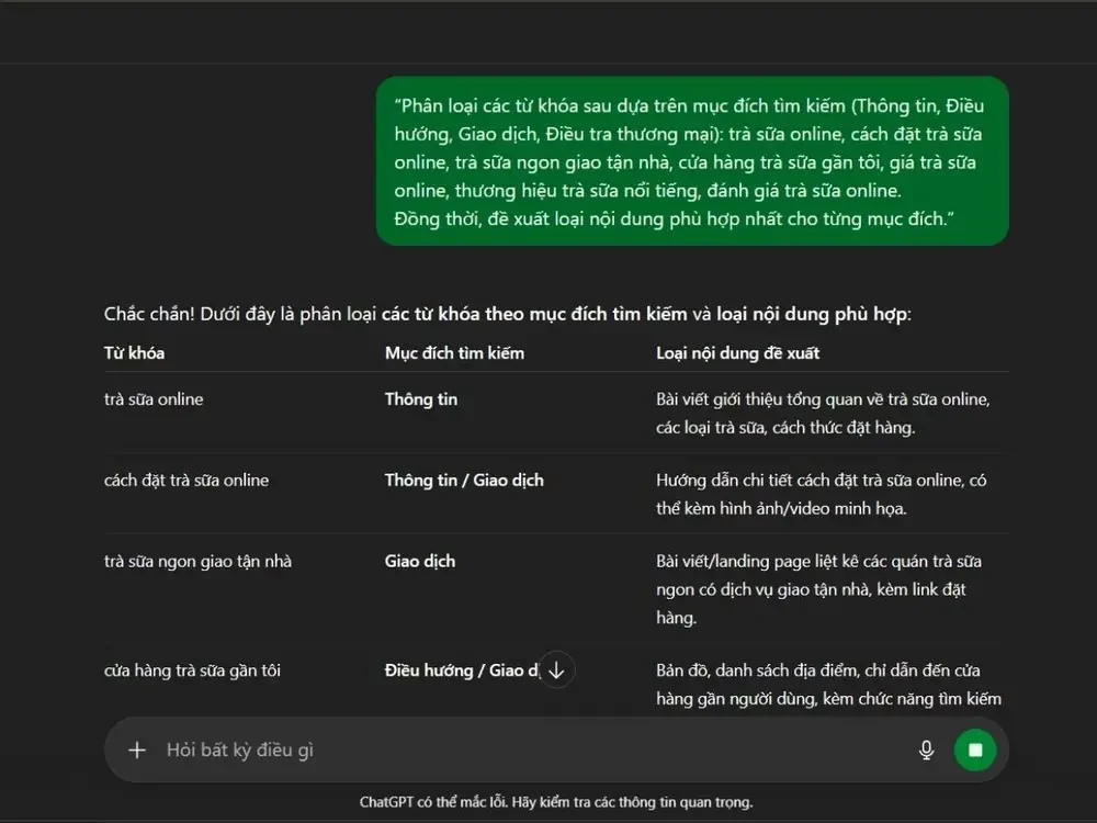 Hướng dẫn gom nhóm từ khóa với prompt chuẩn