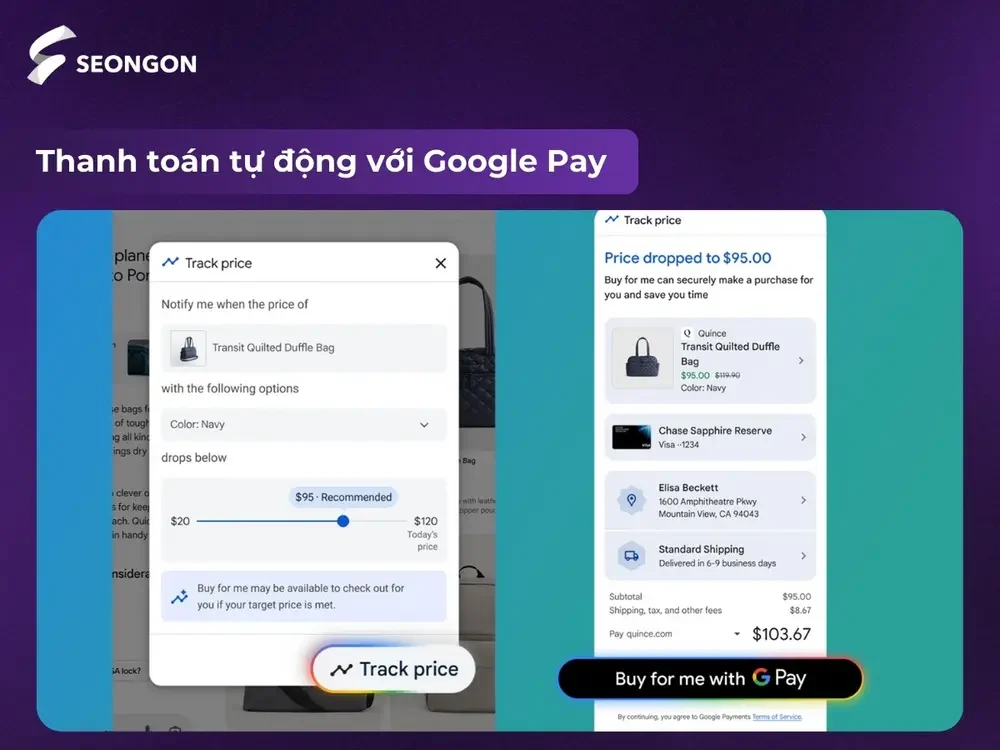 Kết nối và thanh toán tự động với Google Pay
