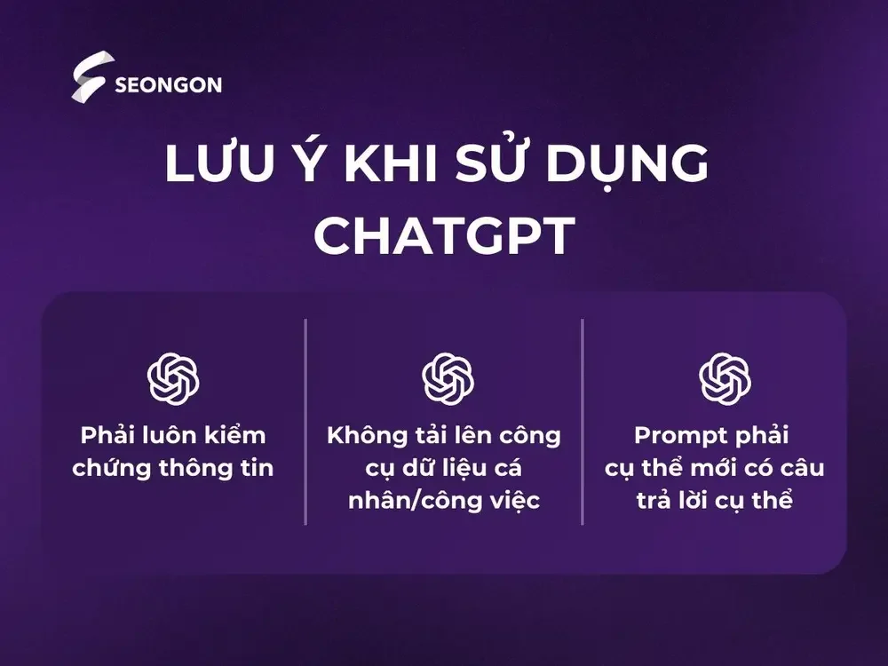 Luôn luôn kiểm chứng thông tin từ ChatGPT để tránh sai lệch