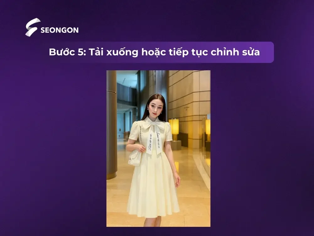 Tải ảnh xuống sau khi đã hoàn thành chỉnh sửa