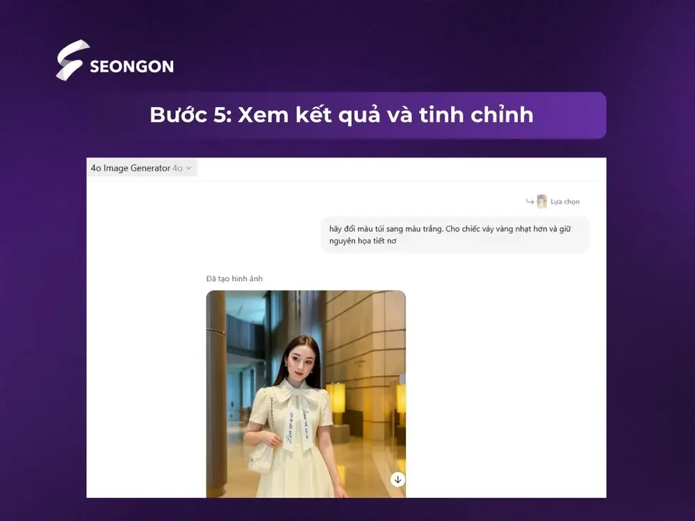 Tinh chỉnh các chi tiết theo sở thích