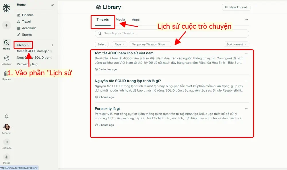 Toàn bộ cuộc trò chuyện được lưu giữ