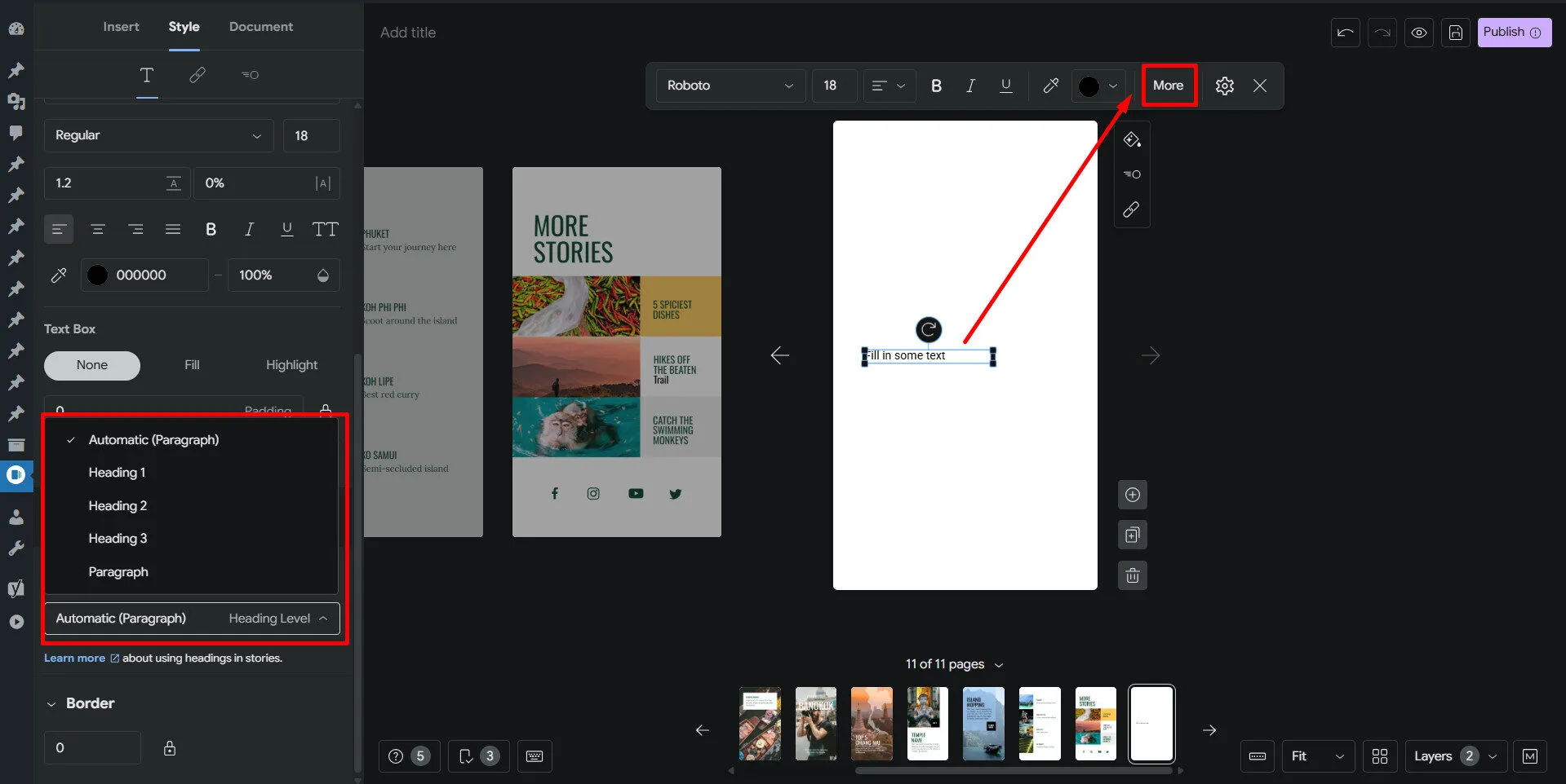 Chèn alt ảnh bằng cách ấn chuột vào ảnh, chọn more, và chèn alt ảnh vào phần accessibility