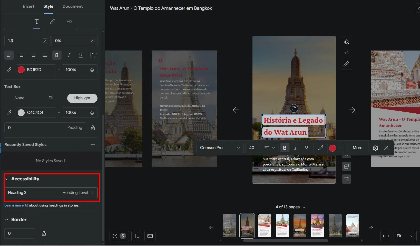 Đặt các thẻ H1, H2, và H3 hợp lý trong bài