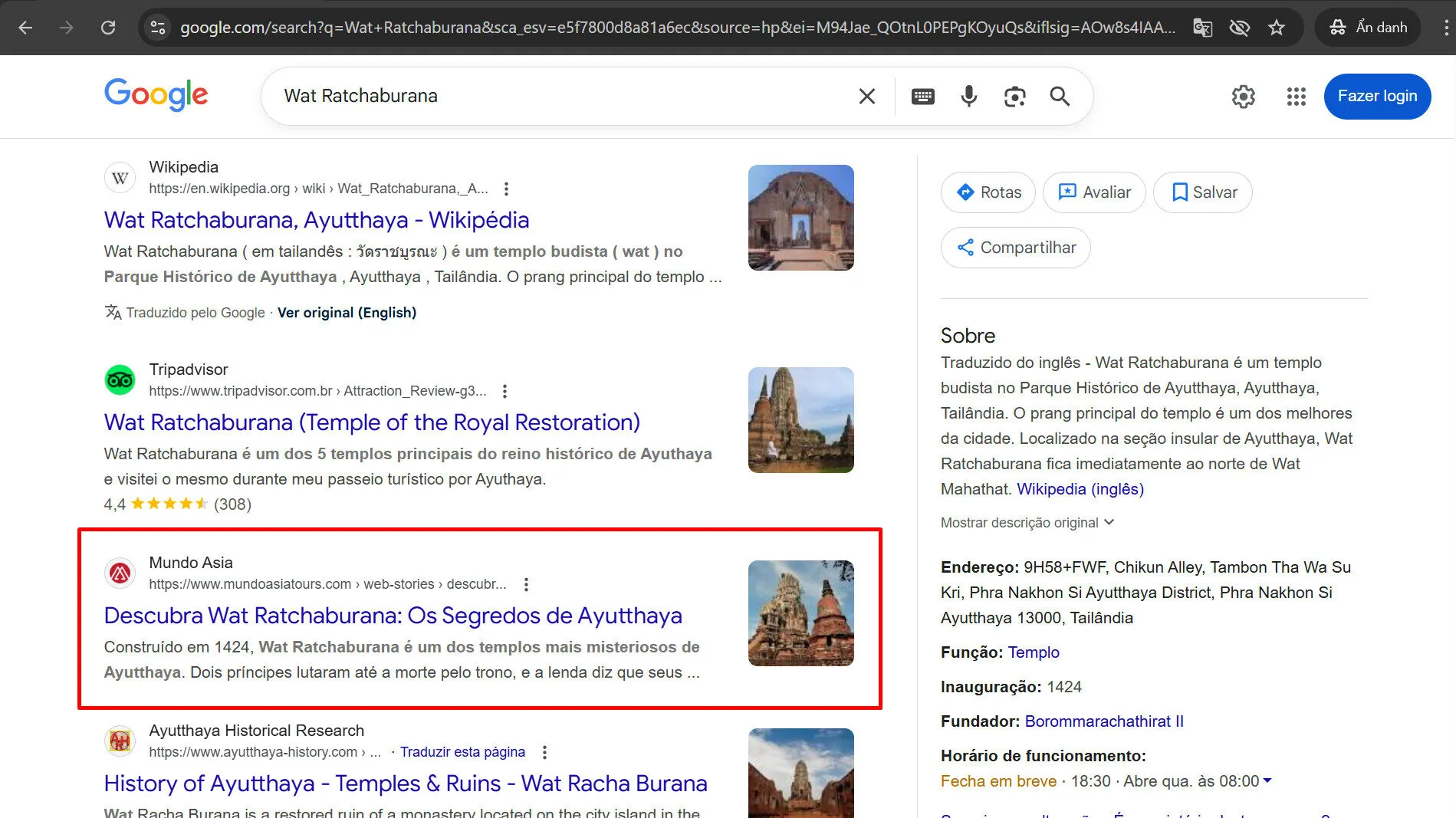 Kết quả Web Stories được hiển thị trên kết quả tìm kiếm Google