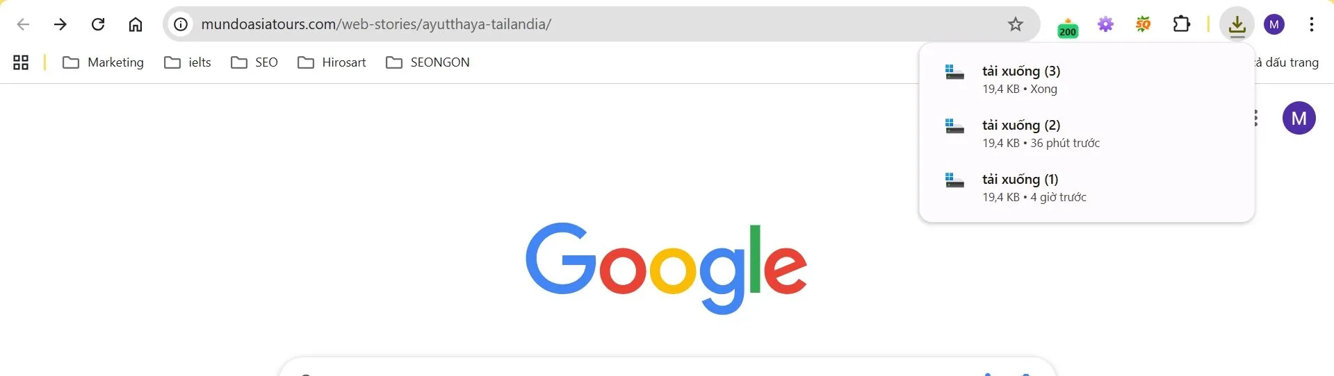 Lỗi không xem được web stories