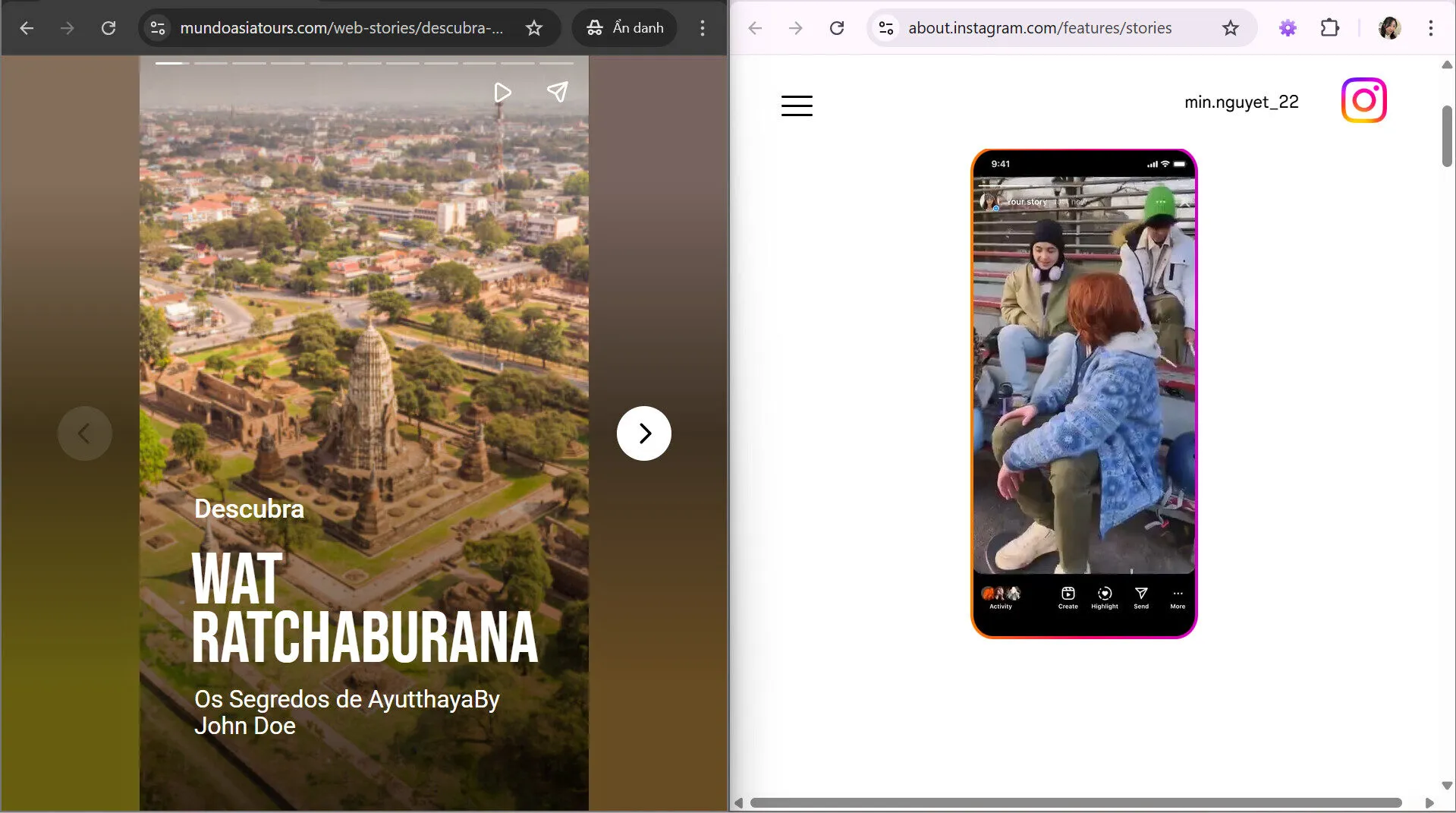 Web Stories là định dạng “mở”, còn Stories trên Instagram là dạng “đóng”