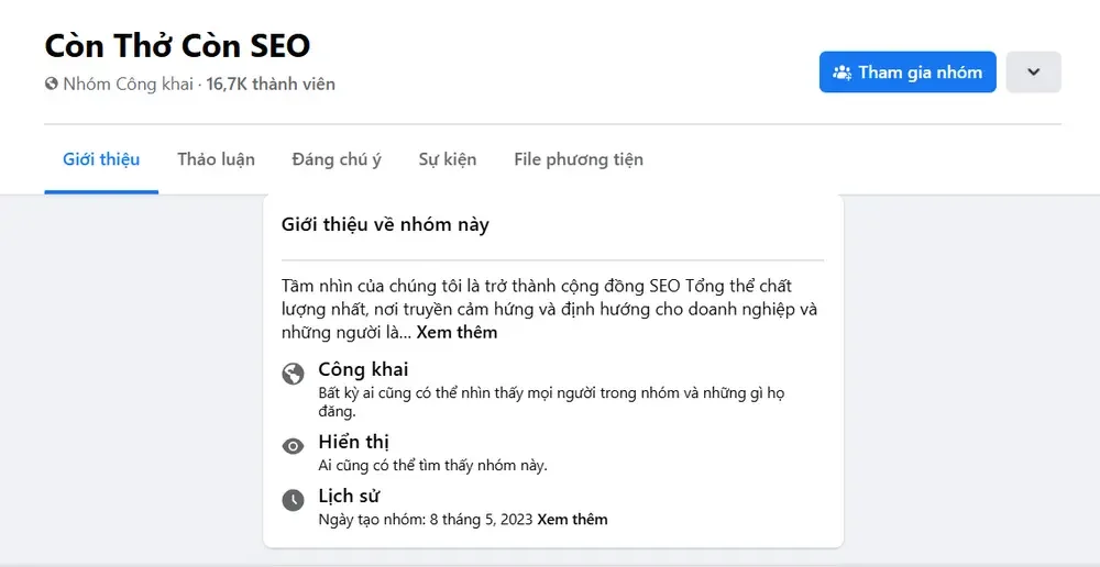 Cài đặt chế độ hiển thị phù hợp với mục tiêu lập Group Facebook