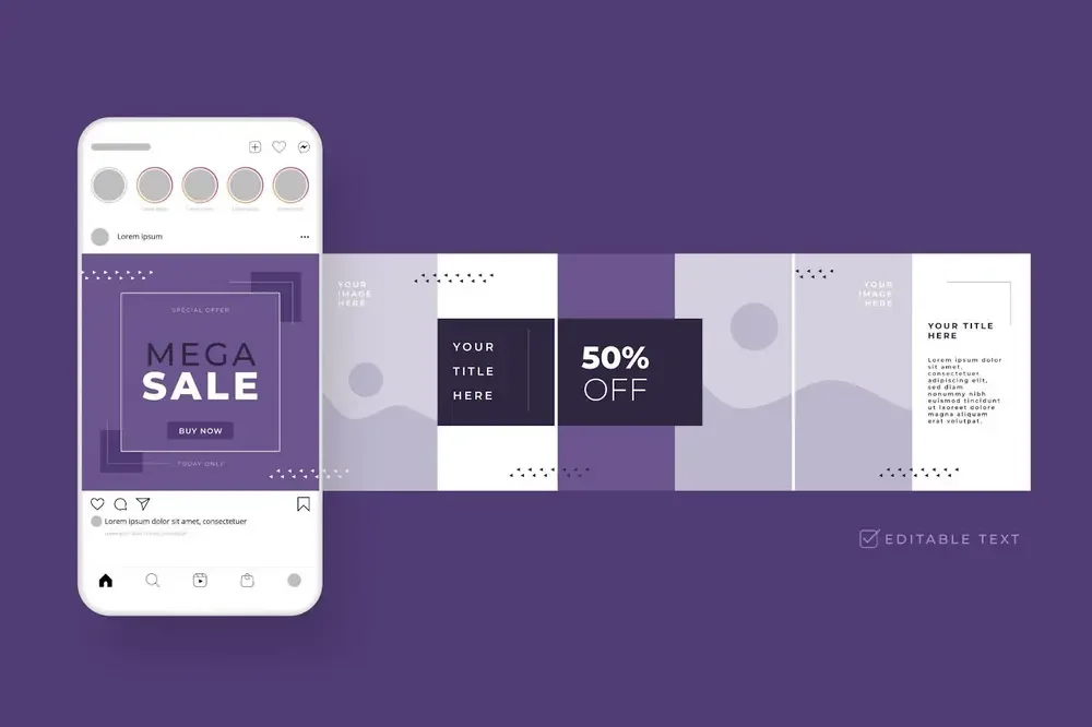 Carousel là cách trình bày nội dung theo dạng slide, người dùng vuốt ngang để xem các nội dung tiếp theo.
