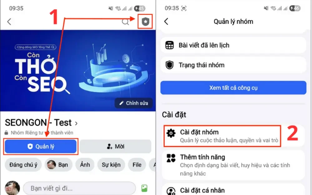 Đổi tên cho nhóm Facebook trên điện thoại