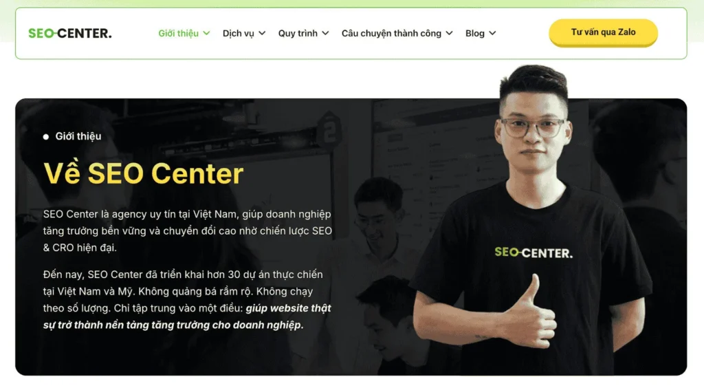 SEO Center là một agency chuyên sâu về dịch vụ SEO và đào tạo SEO chuyên nghiệp tại TP. Hồ Chí Minh