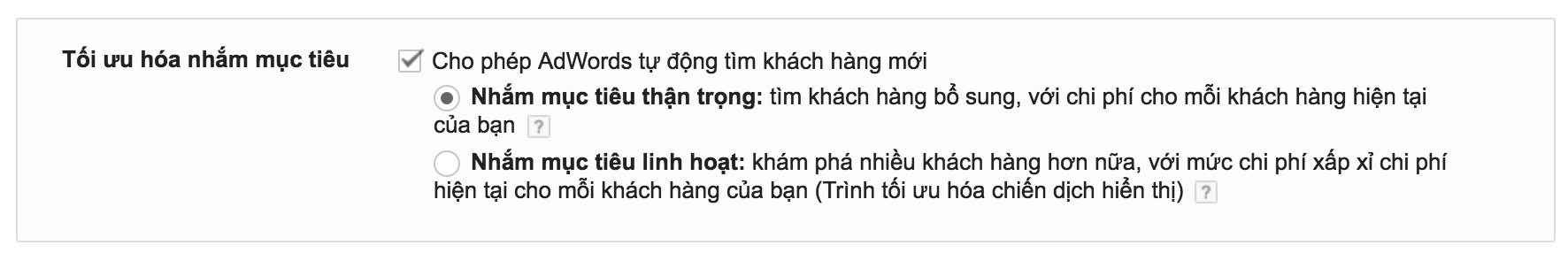 Bật tự động tìm kiếm khách hàng mới