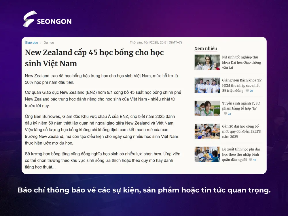 Báo chí là công cụ truyền thông hiệu quả để thu hút sự chú ý của giới truyền thông và công chúng