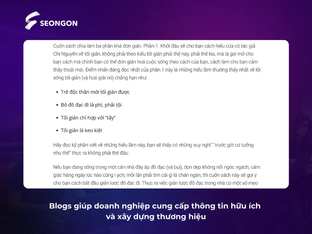 Blog giúp doanh nghiệp khẳng định sự chuyên nghiệp trong lĩnh vực hoạt động