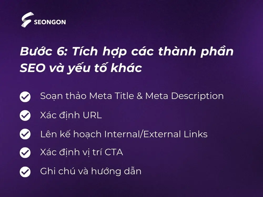 Bước 6 khi lên outline content