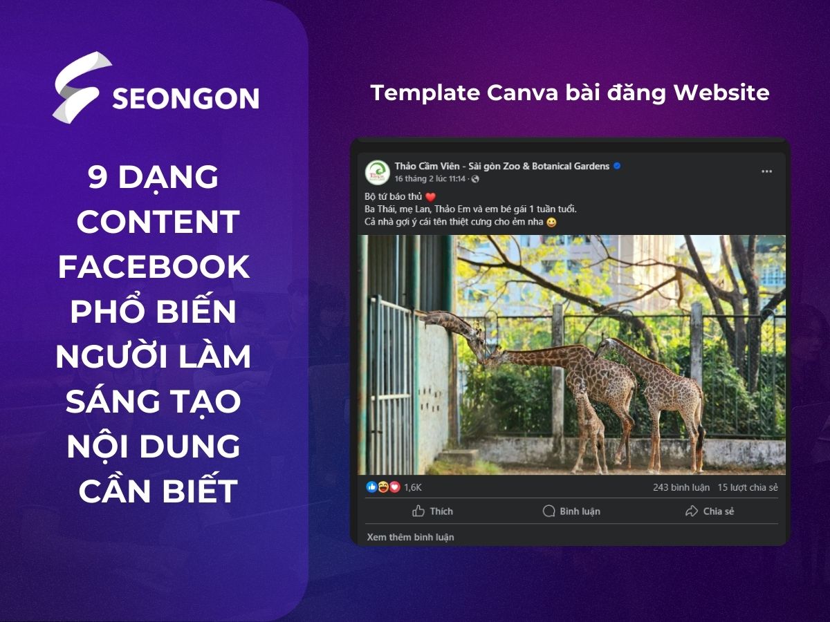 các dạng content facebook