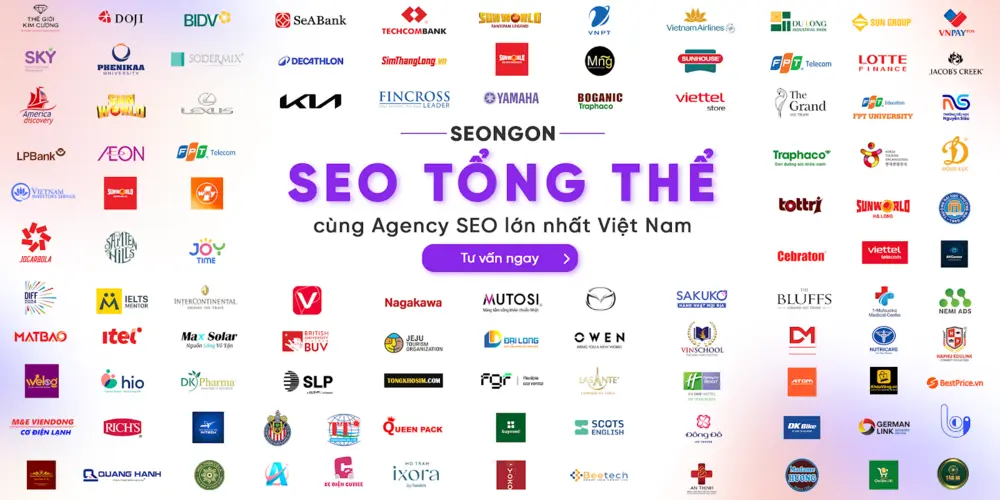Các khách hàng lựa chọn dịch vụ SEO tổng thể của SEONGON
