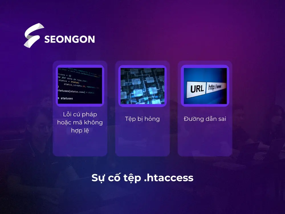 Các sự cố tệp .htaccess gây 500 server error