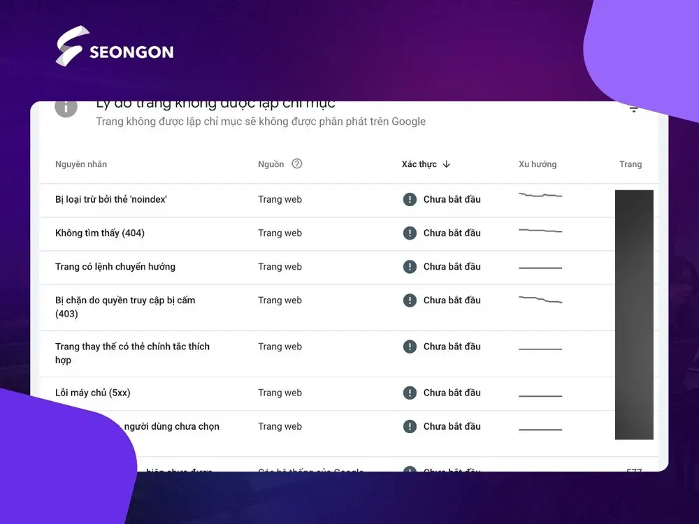 Cho biết những vấn đề đang tồn tại trên website của bạn