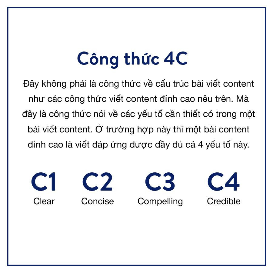 Công thức 4C nên được áp dụng thường xuyên trong thời đại bùng nổ thông tin như hiện nay