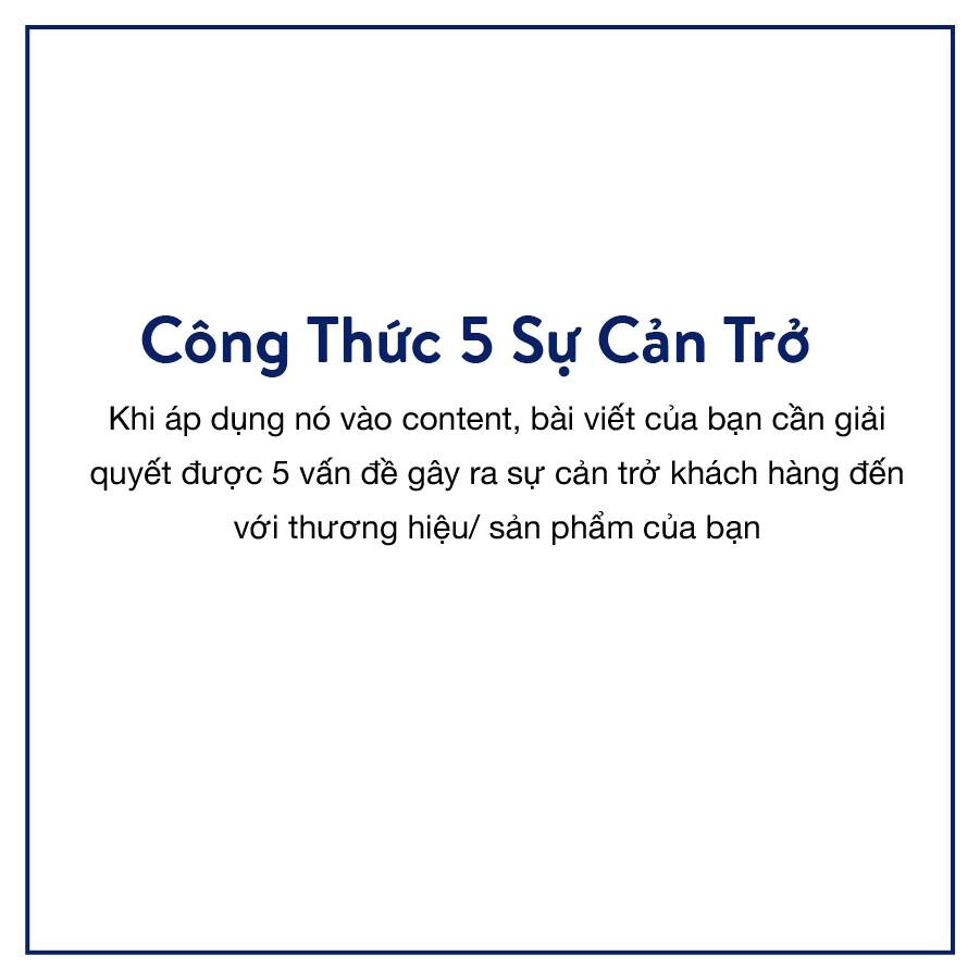 Công thức “5 sự cản trở” dùng để giải quyết những rào cản mua hàng của khách hàng