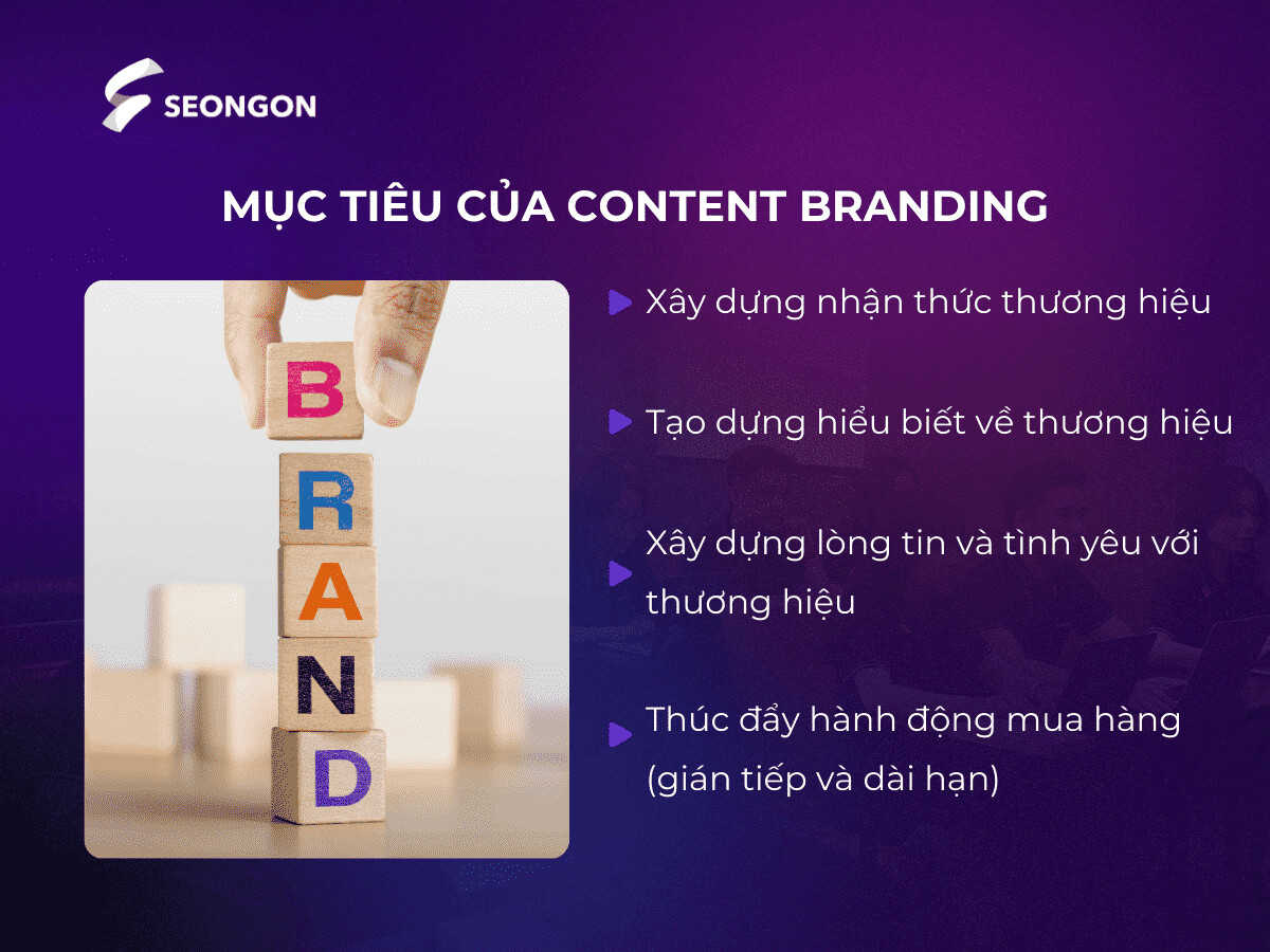Content Branding tập trung vào việc xây dựng mối quan hệ với khách hàng lâu dài