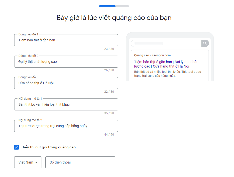 Trình bày hiển thị đối với trang sản phẩm