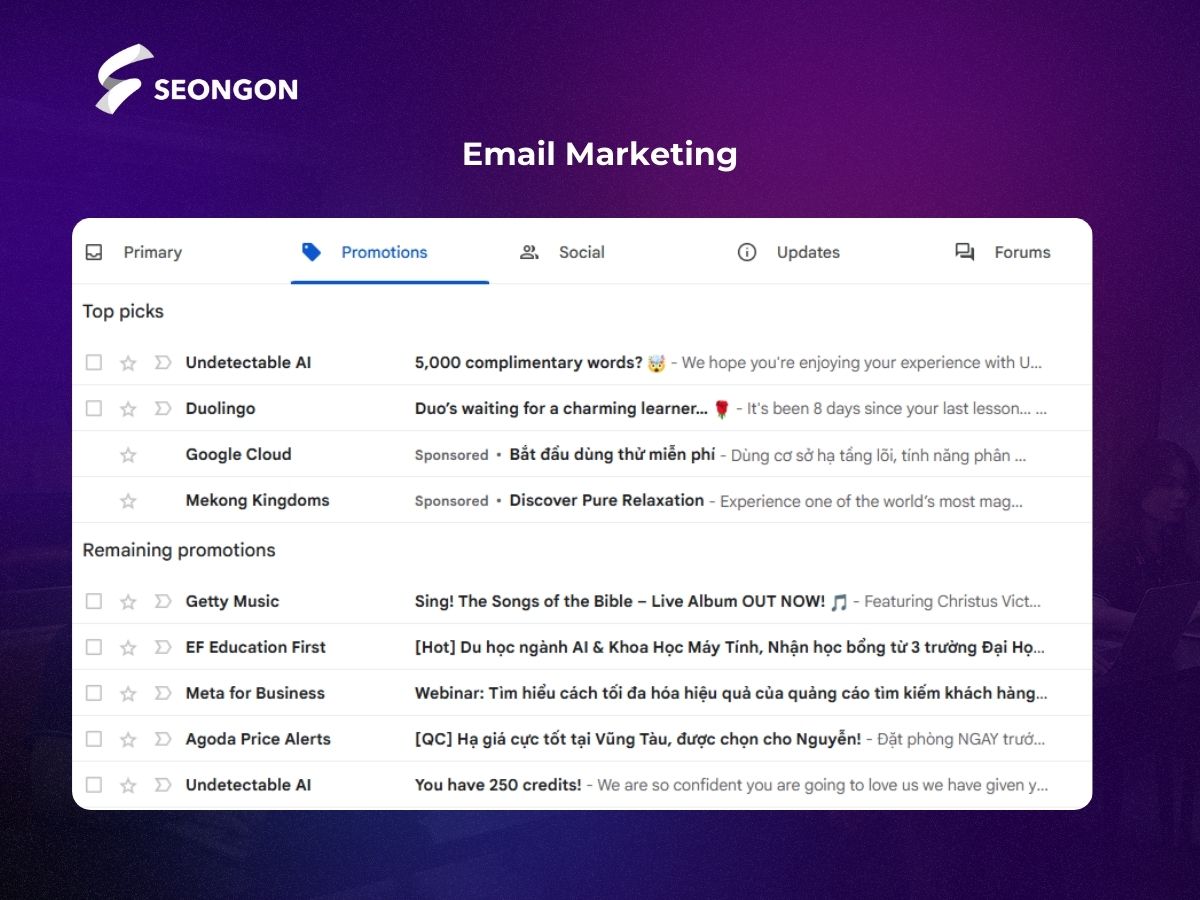 Email Marketing giúp tăng trải nghiệm cá nhân hóa và duy trì kết nối giữa doanh nghiệp và khách hàng