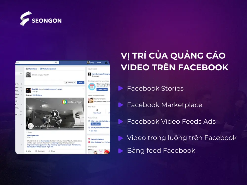 Facebook có nhiều vị trí quảng cáo video, tối ưu tiếp cận khách hàng