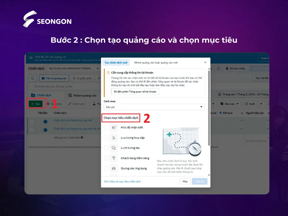 Facebook hỗ trợ nhiều mục tiêu khác nhau cho quảng cáo video