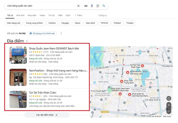 Các shop quần áo nhỏ được ưu tiên hiển thị thay vì chỉ hiện những thương hiệu lớn