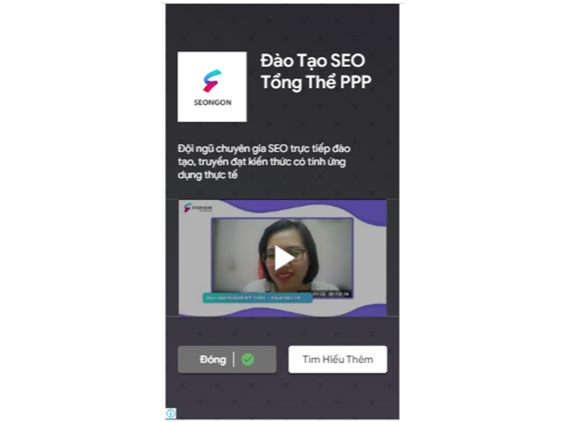 Hiển thị dạng quảng cáo video