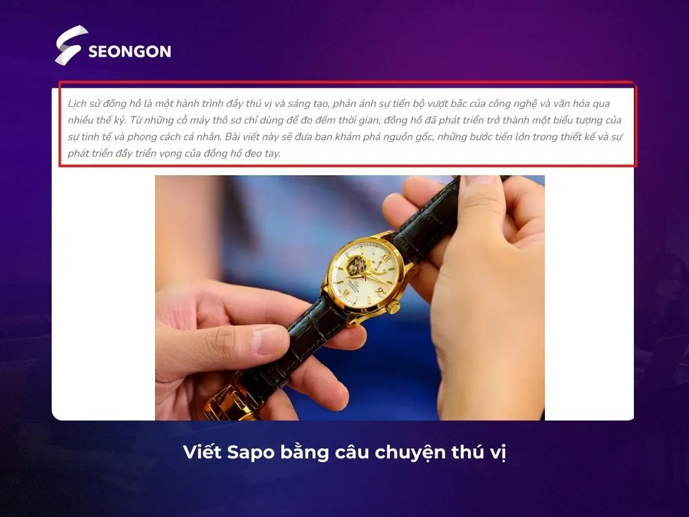 Kể chuyện trong Sapo sẽ tạo sự đồng cảm và thu hút người đọc
