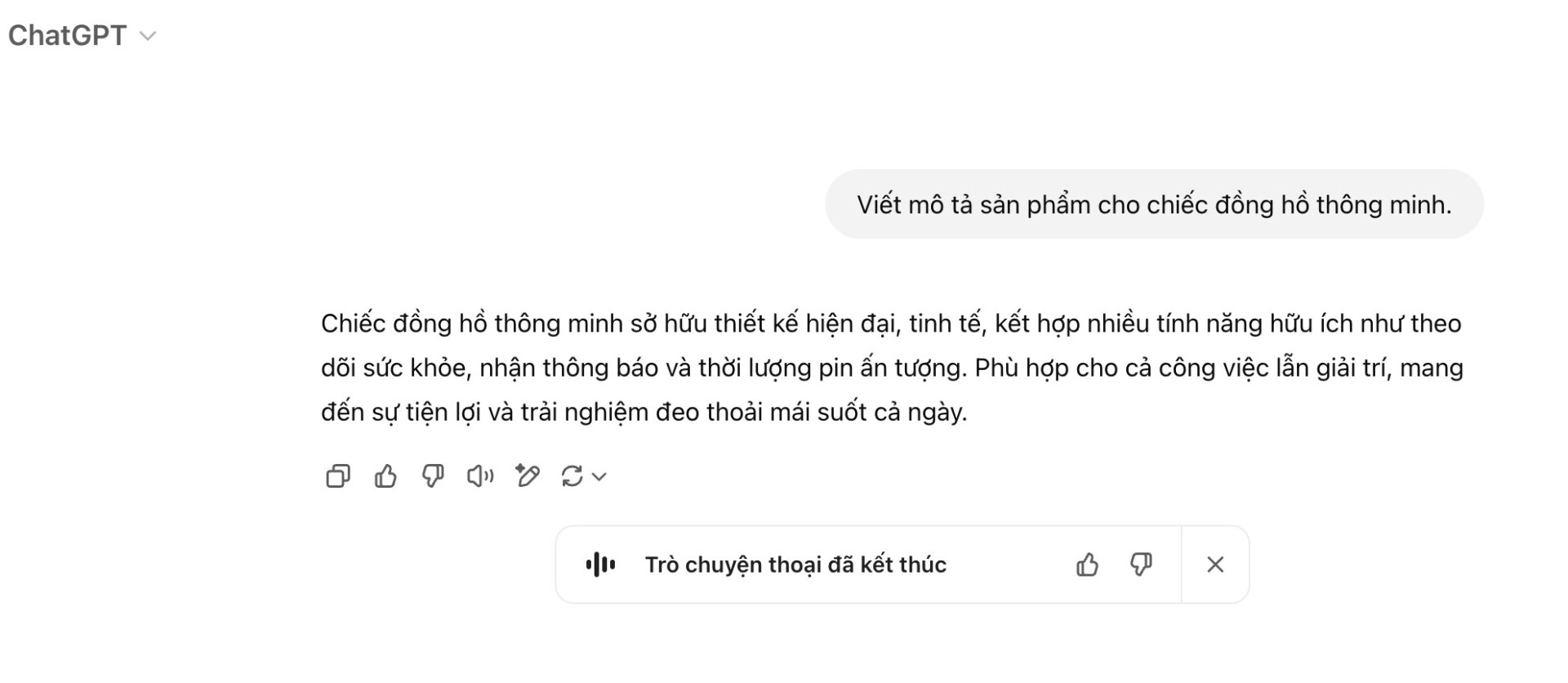 Kết quả AI trả về khi sử dụng Prompt đơn giản