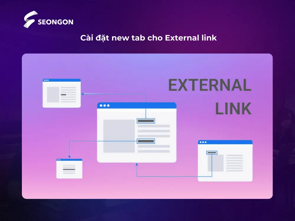 Khi chèn liên kết đến trang web khác, hãy cài đặt mở trong tab mới