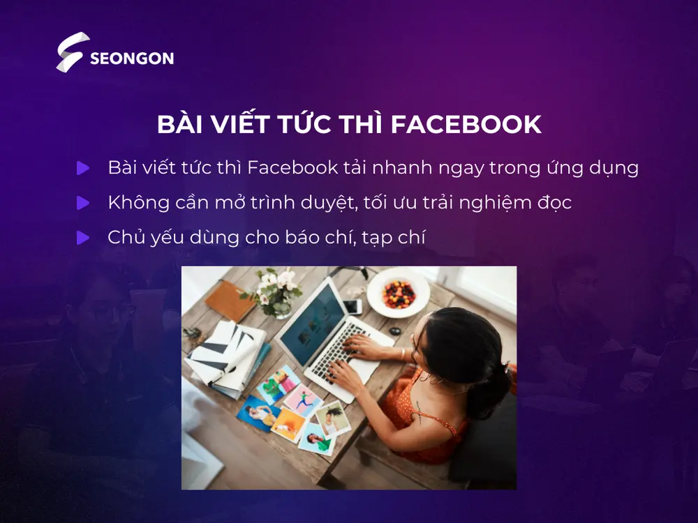 Kích thước của bài viết tức thì Facebook