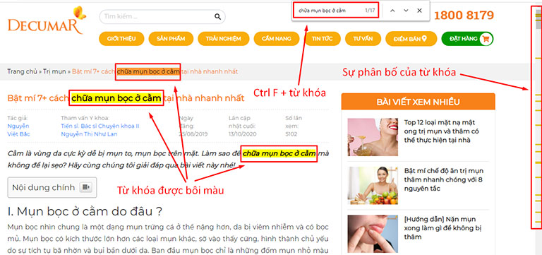 Kiểm tra mật độ từ khóa
