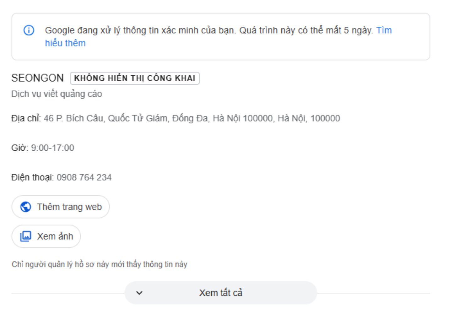 Kiểm tra thông tin xem trước và cập nhật kịp thời trước khi xác minh