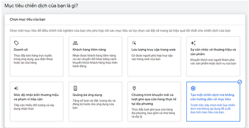 Lựa chọn mục tiêu chiến dịch