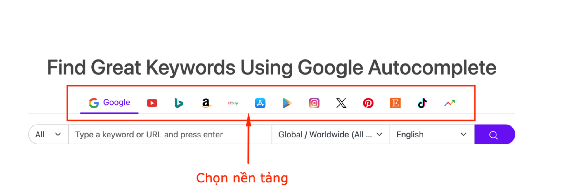 Lựa chọn nền tảng mục tiêu