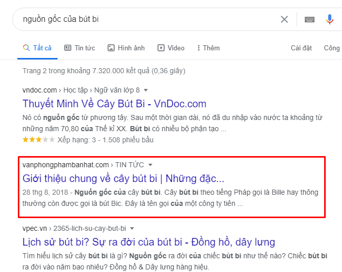 kết quả hiển thị meta title dài